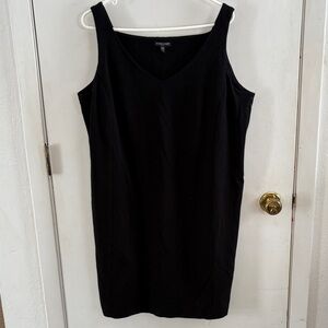 Eileen Fisher black tank style knit dress Size 1X